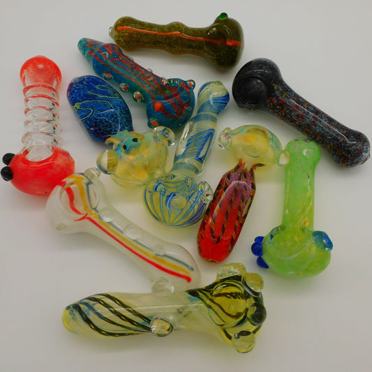 5ct 4" Standard Decorative Glass Hand Pipe Assorted +