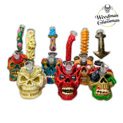 Ceramic & Glass Water Pipe | Skull Collection