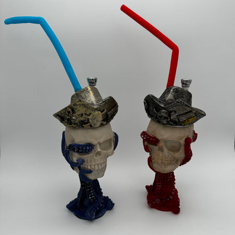 Silicone Grog Skull Water Pipe