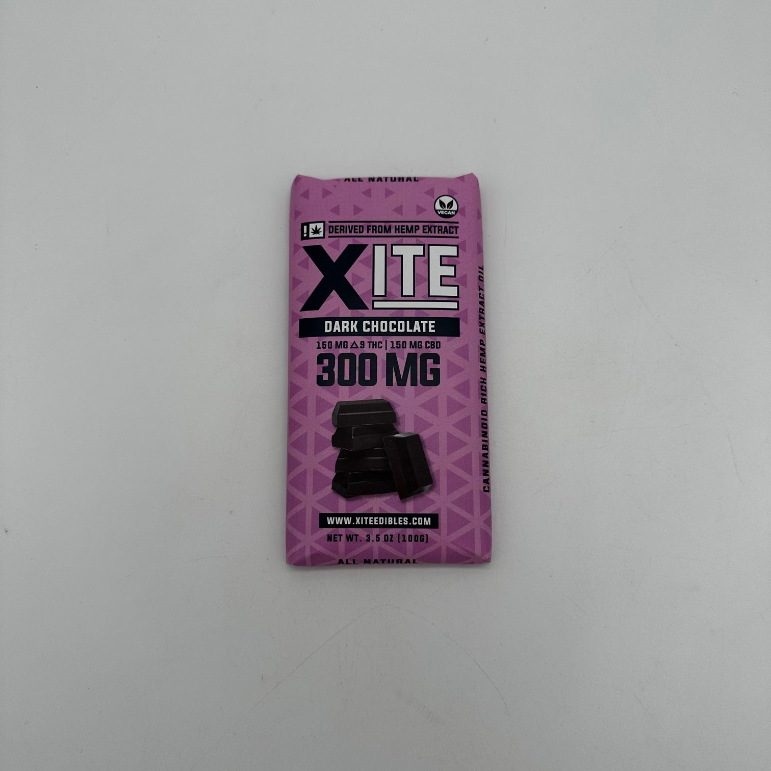 XITE Delta 9 THC Large Chocolate Bar 125mg THC + 125mg CBD