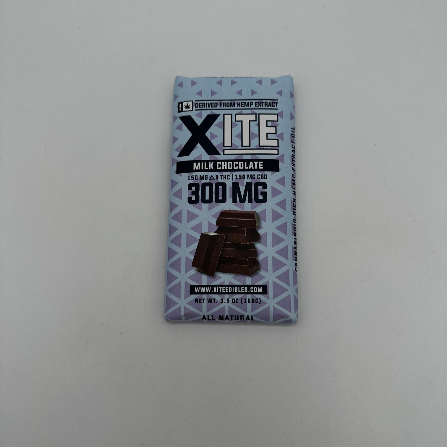 XITE Delta 9 THC Large Chocolate Bar 125mg THC + 125mg CBD