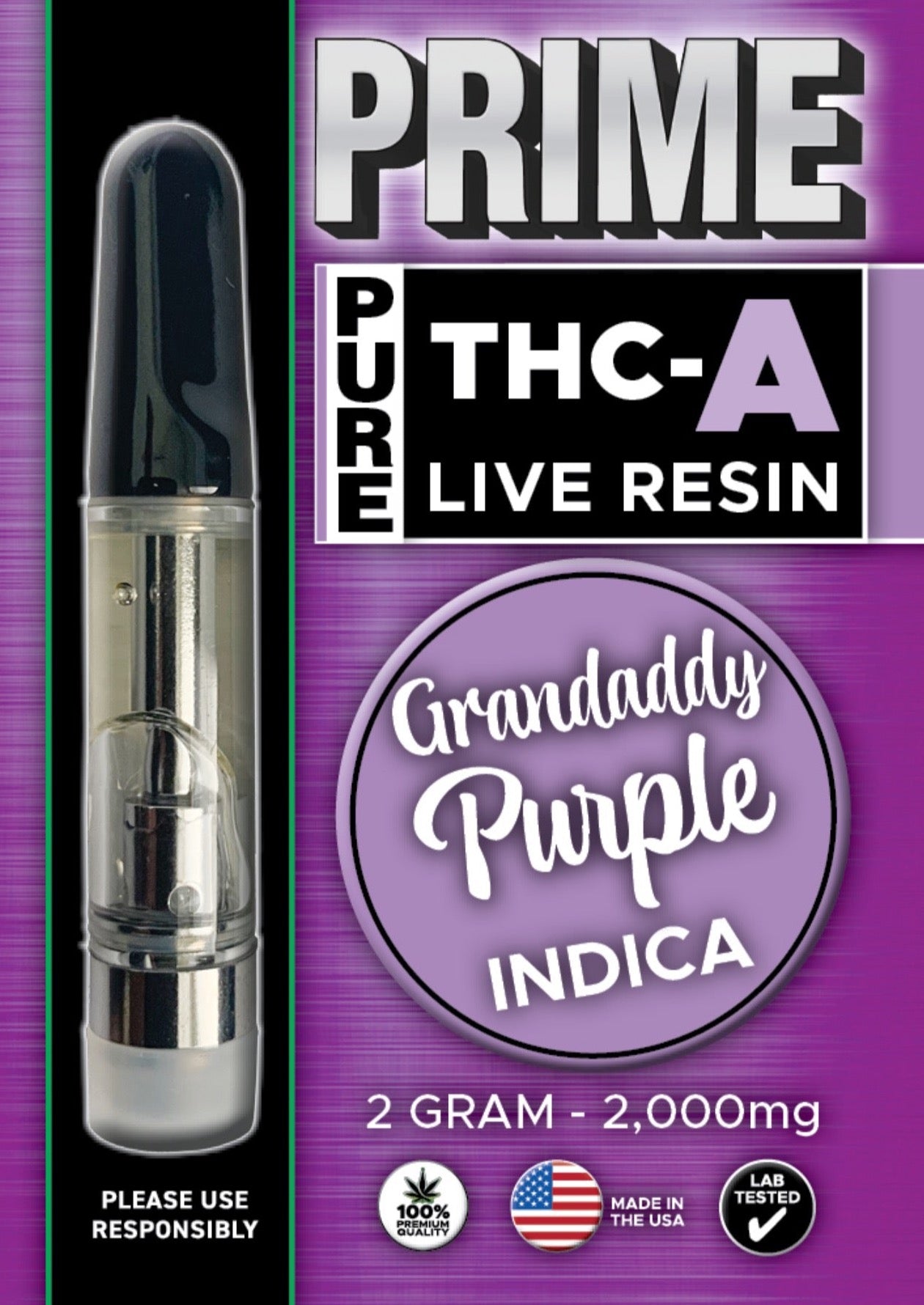 Prime 2 Gram Cartridges