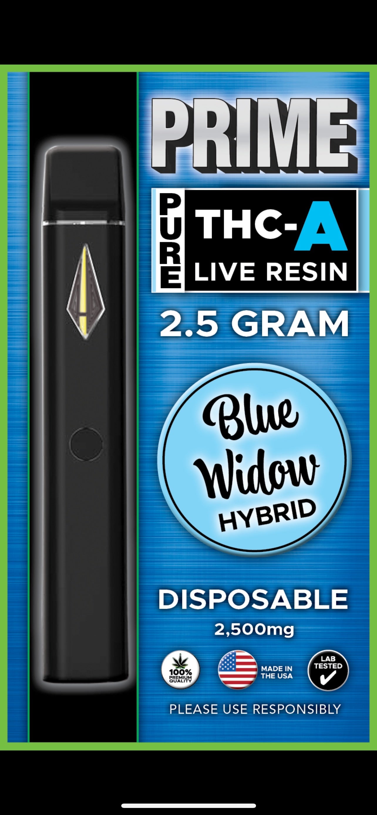 Prime 2 Gram Pure THCA Cartridge