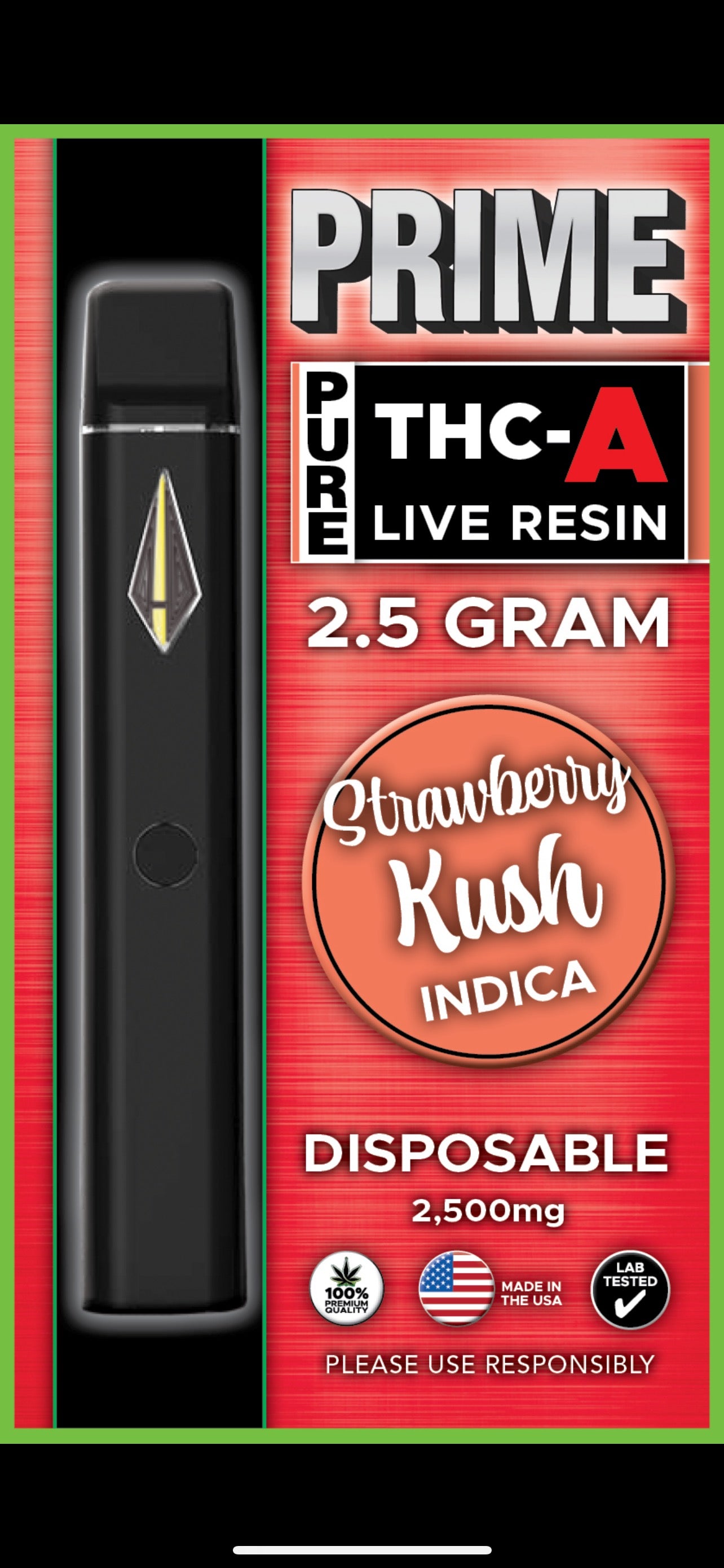 Prime 2 Gram Pure THCA Cartridge