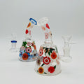 Flower Bent Beaker Water Pipe