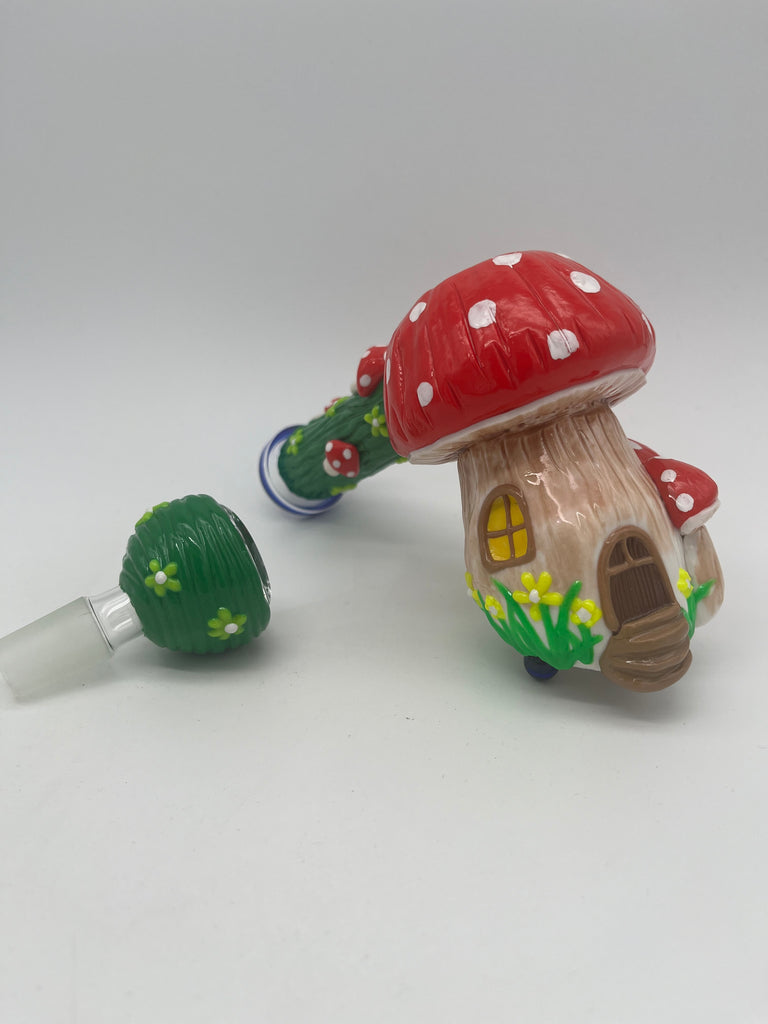 Mushroom Pipe + Floral Bowl +