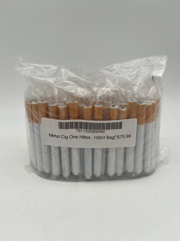 100ct Metal Cigarette One Hitters +