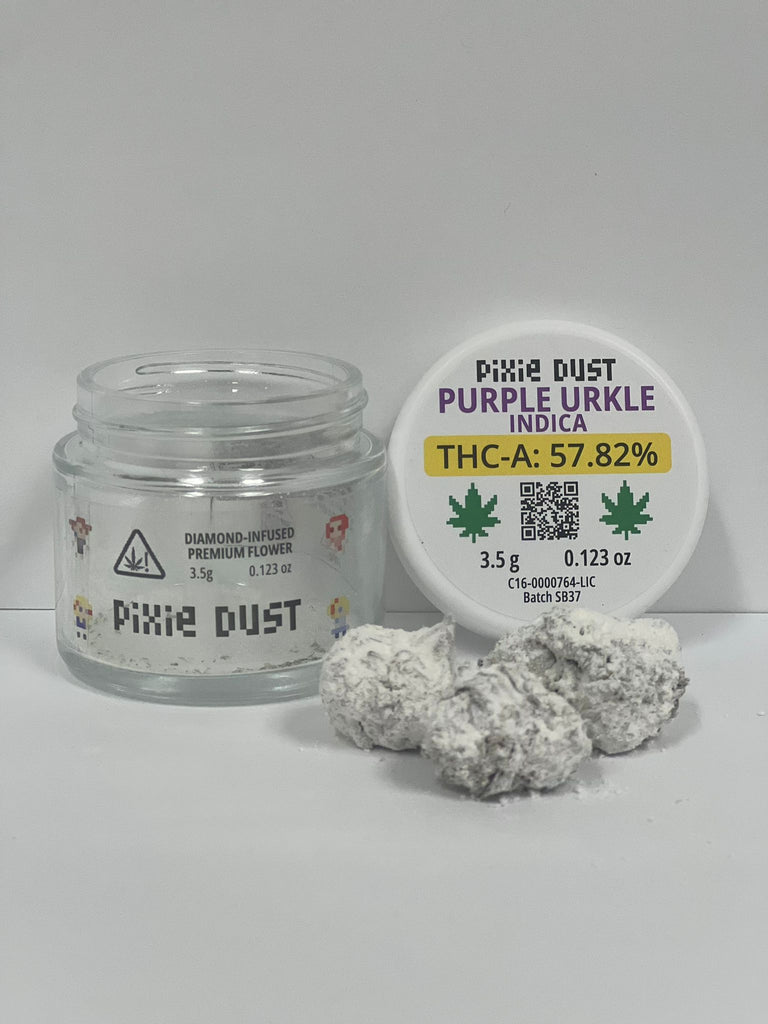Purple Urkle(Indica) 3.5 Grams of Potent Diamond Infused Flower 58%