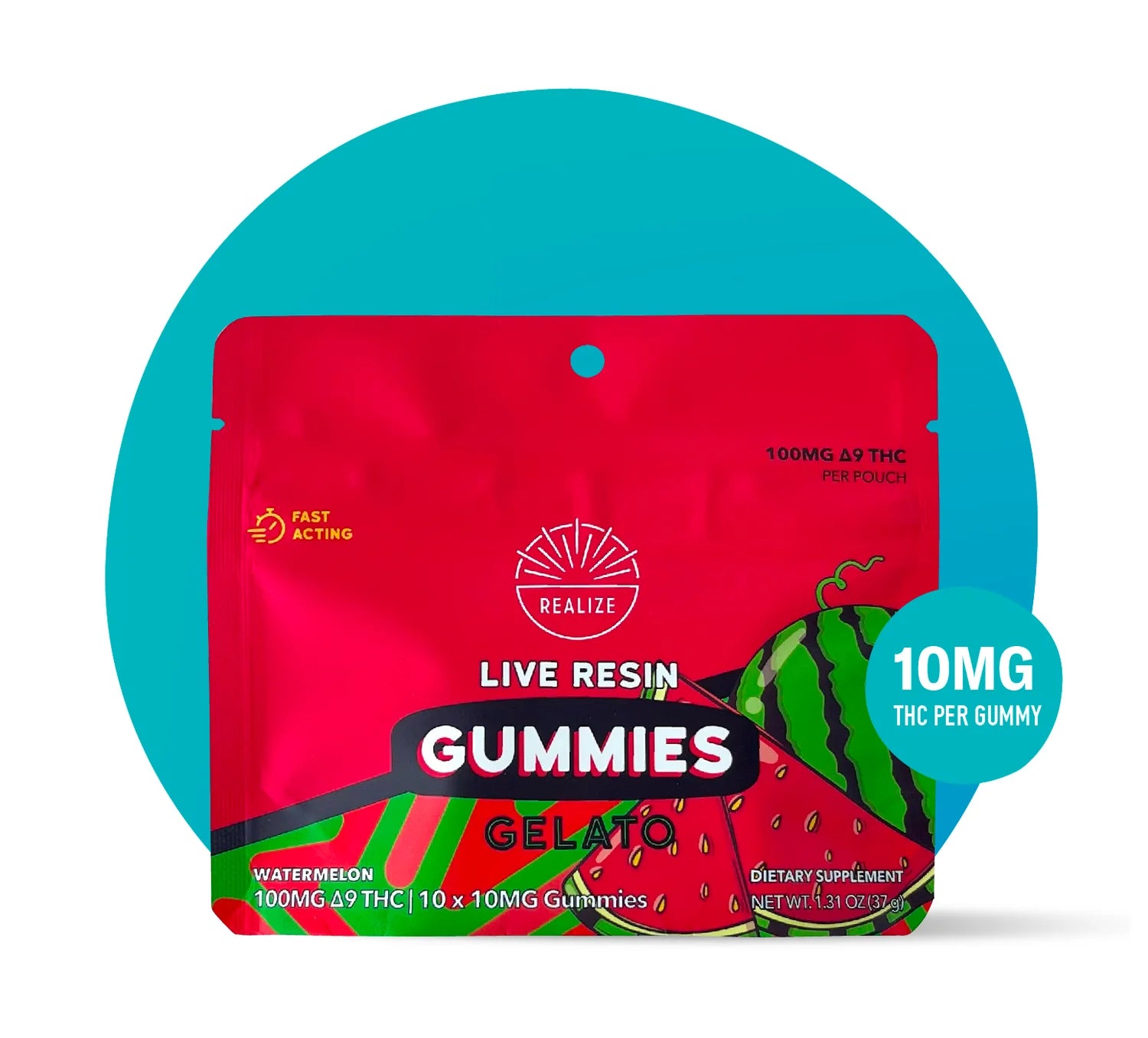 Live Resin Gummies 100MG THC | Realize