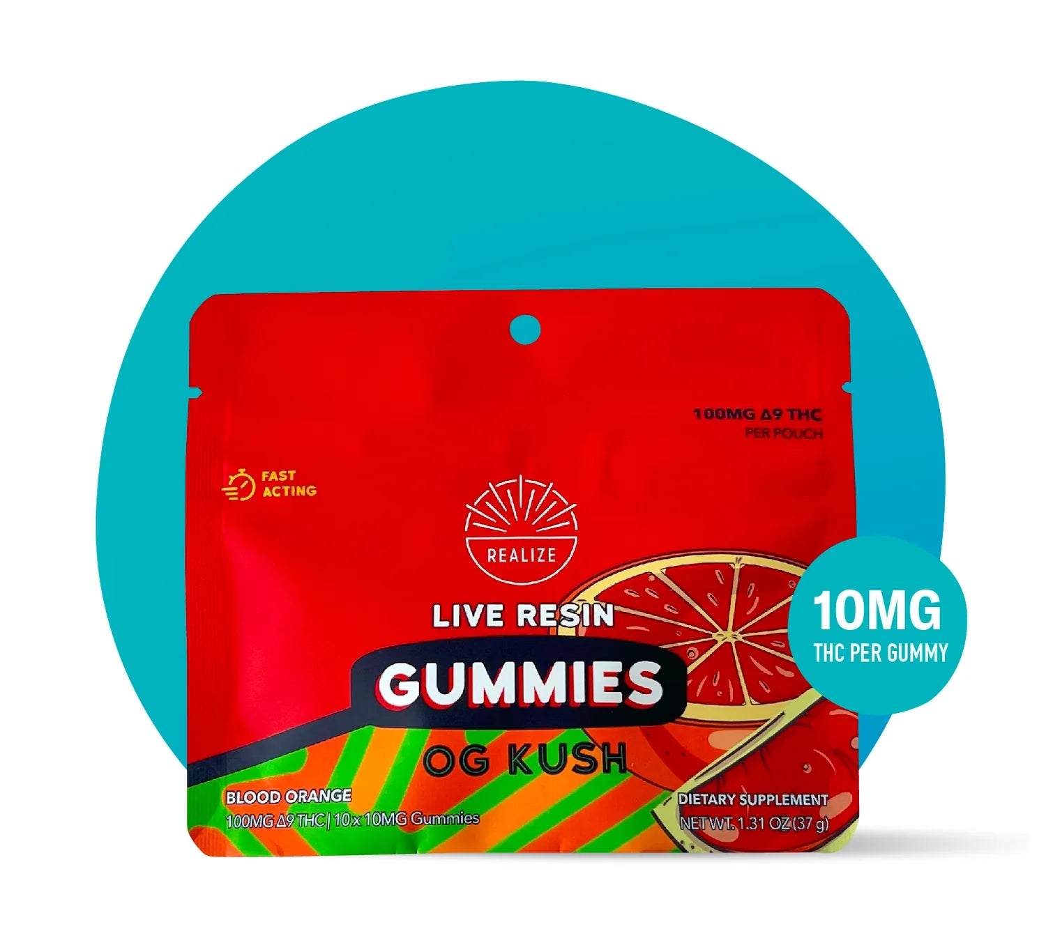 Live Resin Gummies 100MG THC | Realize