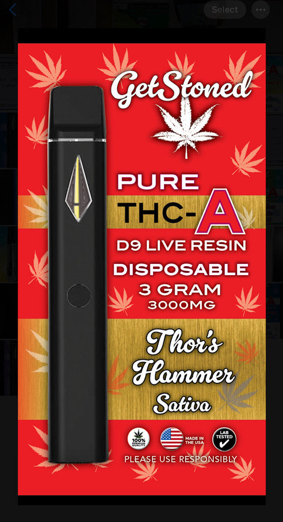Get Stoned  3g Pure THCA Disposables +