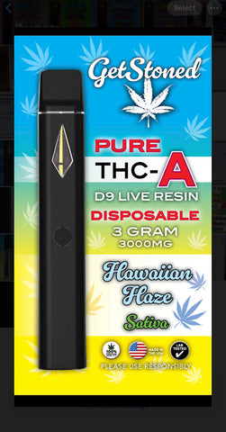 Get Stoned  3g Pure THCA Disposables