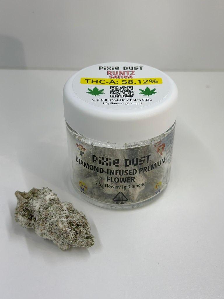 Runtz (Sativa) 3.5 Grams of Potent Diamond Infused Flower, 58%