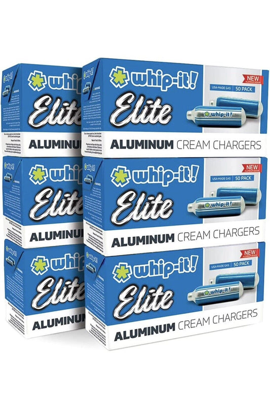 Whip-It! Elite 8.5 gram Premium Aluminum N2O Whipped Cream Chargers - 50 Pack