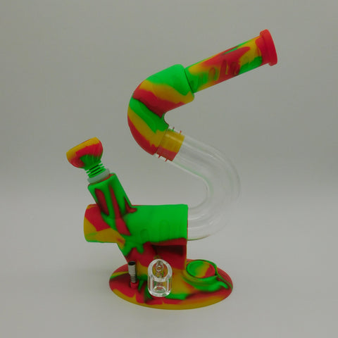 Silicone and Glass Dab Colored Complete Rig Set - 1 Piece