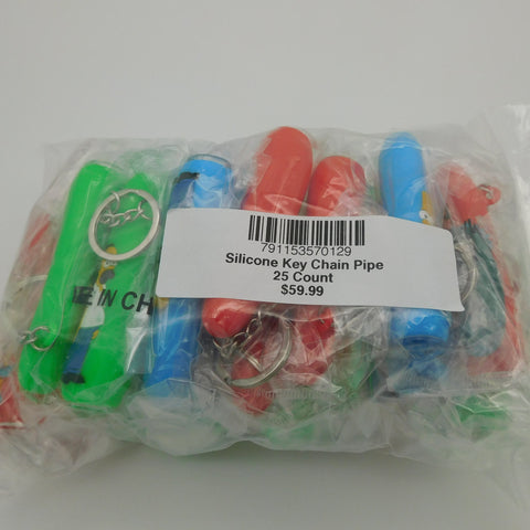 Silicone Character Key Chain Pipe - 25CT