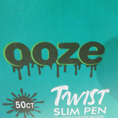 Ooze 1100Mah Slim Twist Batteries- 50CT Display