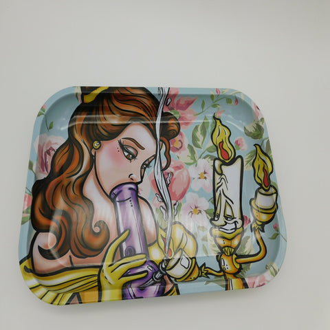 Large Double Sided Print Bell Rolling Tray