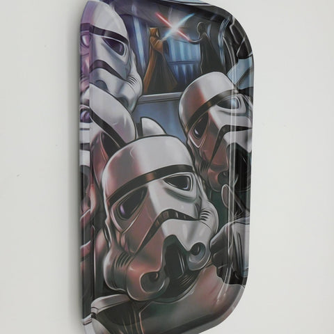 Double Printed Trooper Rolling Tray with Matching Lid