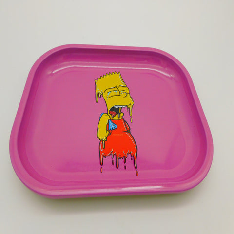 Small Purple Bart Rolling Tray with Lid