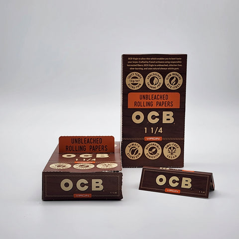 OCB unbleached virgin 1 1/4 rolling papers