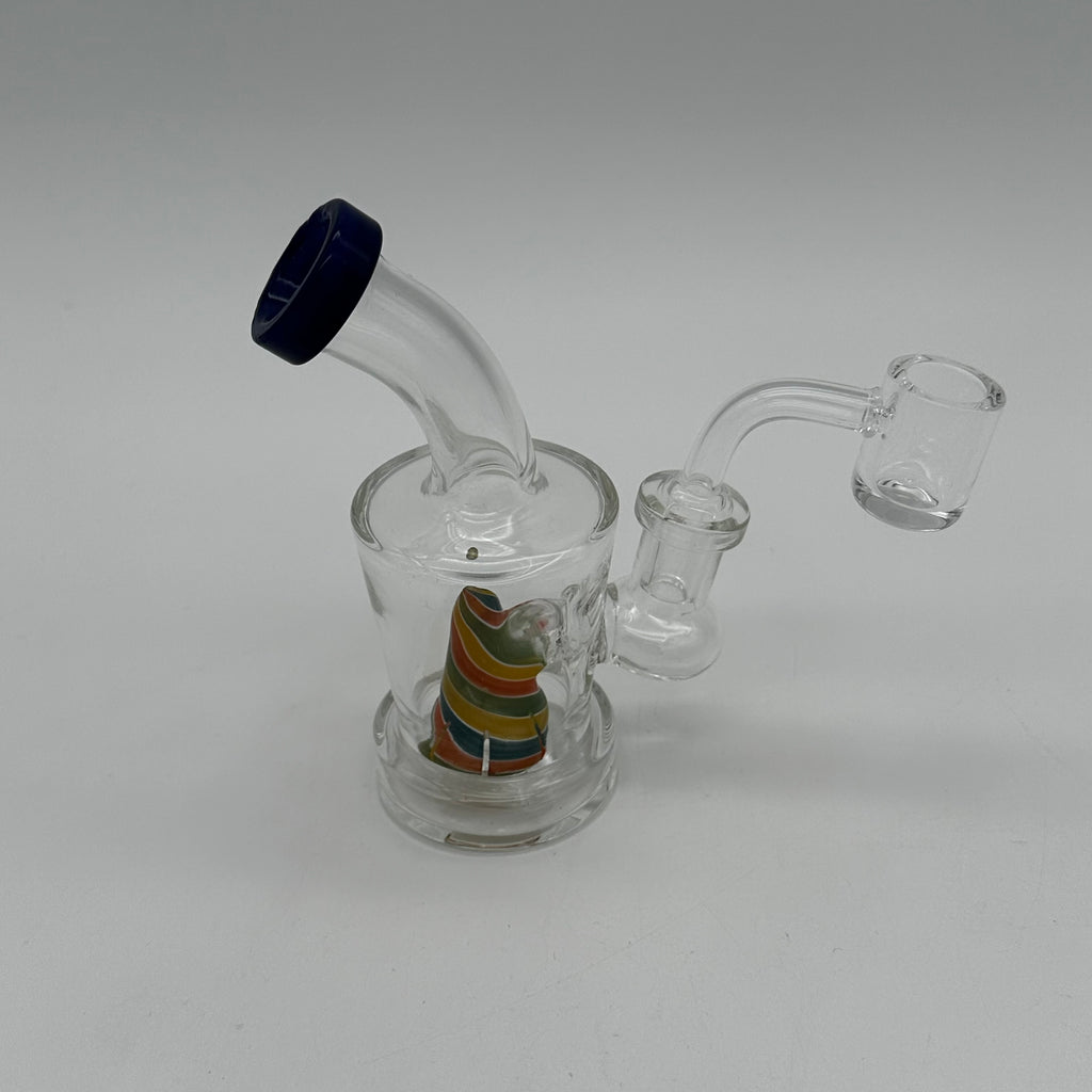 Pocket Glass Shivling Bent Water Pipe w/Banger