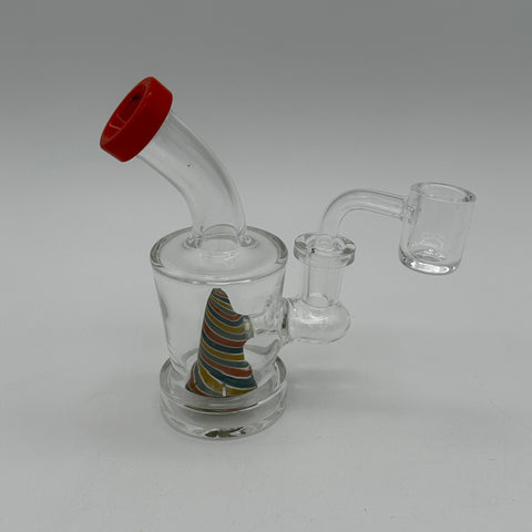 Pocket Glass Shivling Bent Water Pipe w/Banger