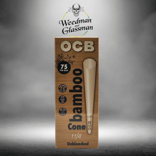 OCB Bamboo 1 1/4 unbleached Cone 75 ct