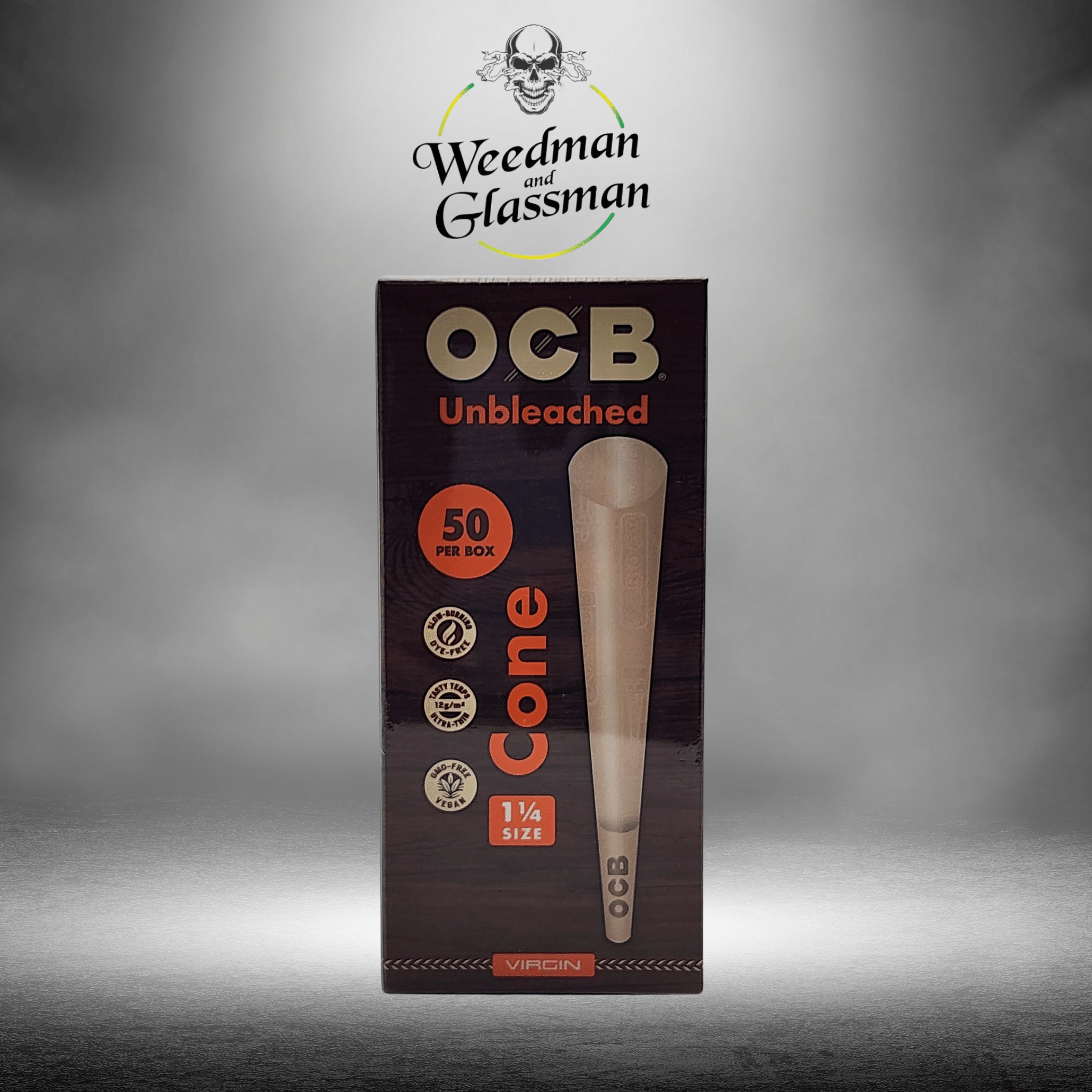 OCB unbleached virgin 1 1/14 cone tower 50