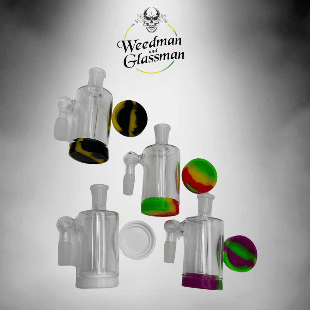 Glass Reclaimer Ash Catcher 14mm, 55MM With Silicone Covers - 3CT
