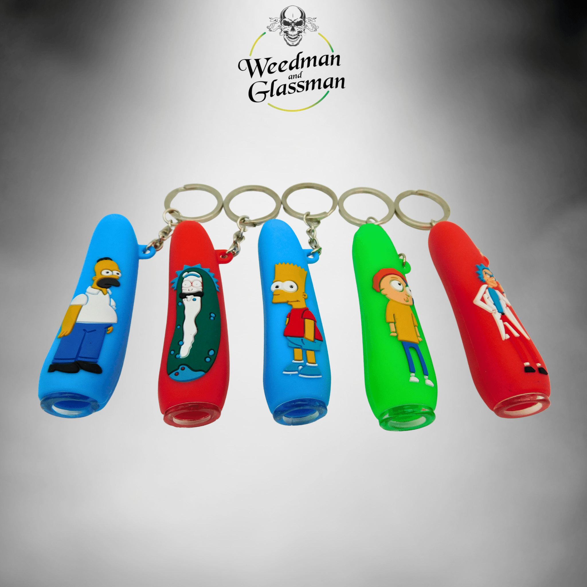 Silicone Character Key Chain Pipe - 25CT